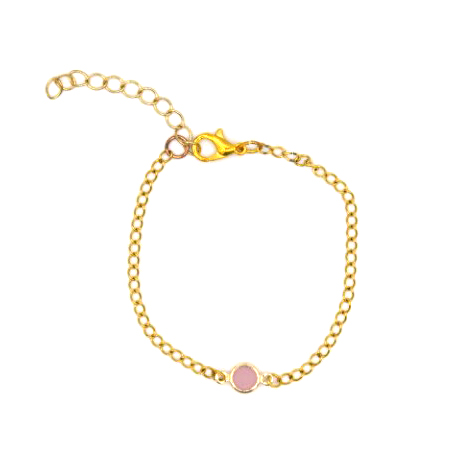 Pink stone bracelet